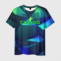 Футболка мужская CSGO blue green gradient, цвет: 3D-принт