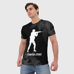 Футболка мужская Counter Strike glitch на темном фоне, цвет: 3D-принт — фото 2