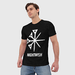 Футболка мужская Nightwish glitch на темном фоне, цвет: 3D-принт — фото 2