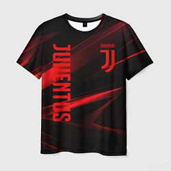 Футболка мужская Juventus black red logo, цвет: 3D-принт