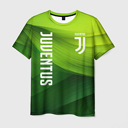 Футболка мужская Ювентус лого на зеленом фоне, цвет: 3D-принт