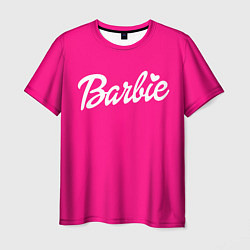 Футболка мужская Барби розовая, цвет: 3D-принт