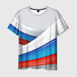 Футболка мужская Российские флаги, цвет: 3D-принт
