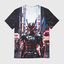 Футболка мужская Киборг-самурай, цвет: 3D-принт
