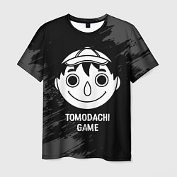 Футболка мужская Tomodachi Game glitch на темном фоне, цвет: 3D-принт