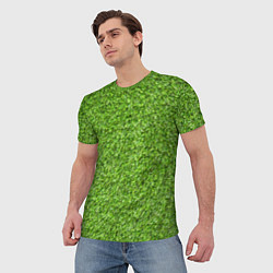 Футболка мужская Зелёный газон, цвет: 3D-принт — фото 2