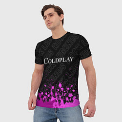 Футболка мужская Coldplay rock legends: символ сверху, цвет: 3D-принт — фото 2