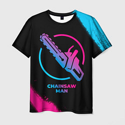 Футболка мужская Chainsaw Man - neon gradient, цвет: 3D-принт