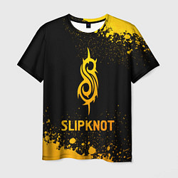 Футболка мужская Slipknot - gold gradient, цвет: 3D-принт