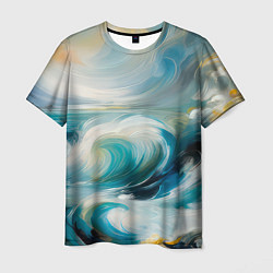 Футболка мужская Штормовые волны океана, цвет: 3D-принт