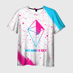 Футболка мужская No Mans Sky neon gradient style, цвет: 3D-принт