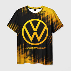 Футболка мужская Volkswagen - gold gradient, цвет: 3D-принт