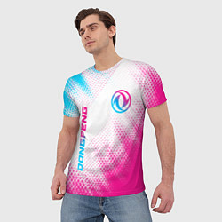 Футболка мужская Dongfeng neon gradient style: надпись, символ, цвет: 3D-принт — фото 2