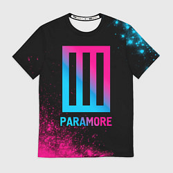 Футболка мужская Paramore - neon gradient, цвет: 3D-принт
