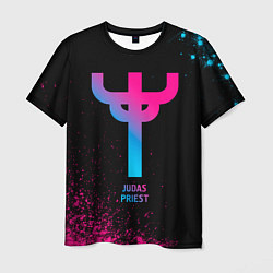 Футболка мужская Judas Priest - neon gradient, цвет: 3D-принт