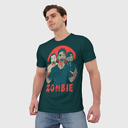 Футболка мужская Zombie - день мертвеца, цвет: 3D-принт — фото 2