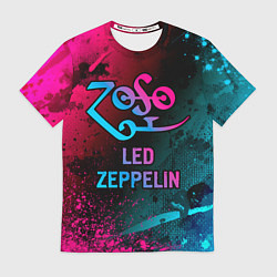Футболка мужская Led Zeppelin - neon gradient, цвет: 3D-принт