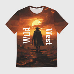 Футболка мужская Ковбой в пустыне, цвет: 3D-принт