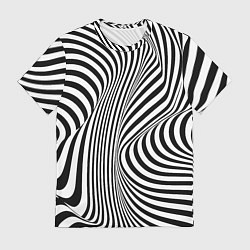 Футболка мужская Цвета зебры оптическая иллюзия, цвет: 3D-принт