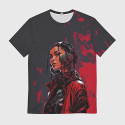Футболка мужская Смуглая девушка с косичками, цвет: 3D-принт