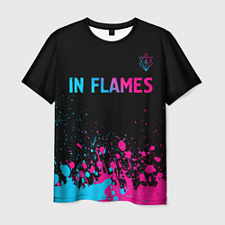 Футболка мужская In Flames - neon gradient посередине, цвет: 3D-принт