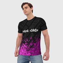 Футболка мужская Papa Roach rock legends посередине, цвет: 3D-принт — фото 2