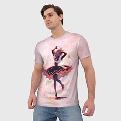 Футболка мужская Балерина в Хэллоуин, цвет: 3D-принт — фото 2