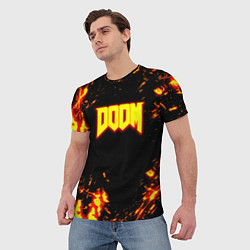 Футболка мужская Doom огненный марс, цвет: 3D-принт — фото 2