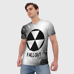 Футболка мужская Fallout glitch на светлом фоне, цвет: 3D-принт — фото 2