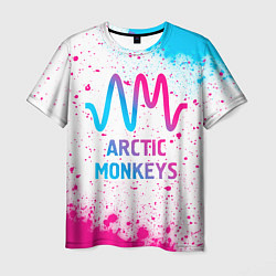 Футболка мужская Arctic Monkeys neon gradient style, цвет: 3D-принт