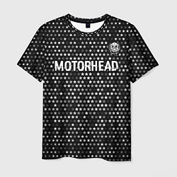 Футболка мужская Motorhead glitch на темном фоне посередине, цвет: 3D-принт