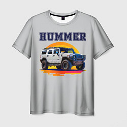 Футболка мужская Нейросеть - Hummer рисунок, цвет: 3D-принт