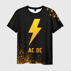 Футболка мужская AC DC - gold gradient, цвет: 3D-принт