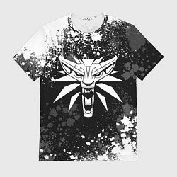 Футболка мужская Медальон ведьмака - брызги, цвет: 3D-принт