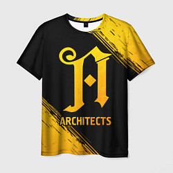 Футболка мужская Architects - gold gradient, цвет: 3D-принт