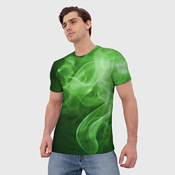 Футболка мужская Зеленый дым, цвет: 3D-принт — фото 2