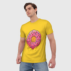 Футболка мужская Пончик Гомера, цвет: 3D-принт — фото 2