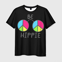 Футболка мужская Be hippie, цвет: 3D-принт