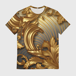 Мужская футболка Золотая текстура и абстракции