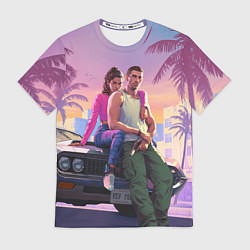 Футболка мужская Jason & Lucia - GTA 6 official art, цвет: 3D-принт