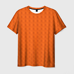 Футболка мужская Объёмные пирамиды сочный апельсиновый, цвет: 3D-принт