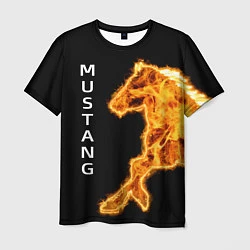 Футболка мужская Mustang fire, цвет: 3D-принт