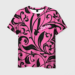 Футболка мужская Barbie - floral pattern, цвет: 3D-принт