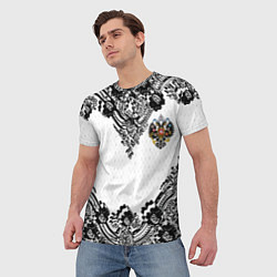 Футболка мужская Имперский узор Россия герб патриотизм, цвет: 3D-принт — фото 2