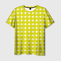 Футболка мужская Ретро темно желтые круги, цвет: 3D-принт