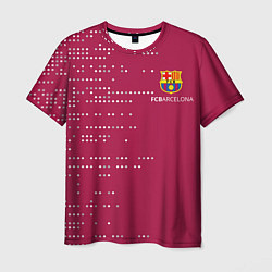 Футболка мужская Футбольный клуб Барселона - бордовый, цвет: 3D-принт