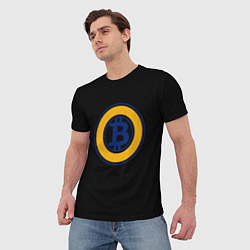 Футболка мужская Биткоин лого криптовалюта, цвет: 3D-принт — фото 2