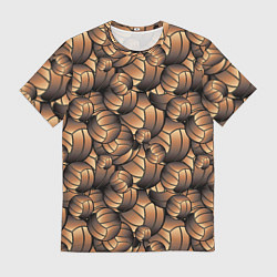 Футболка мужская Футбольные мячи узор, цвет: 3D-принт