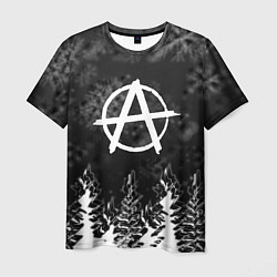 Футболка мужская Anarchy winter gray, цвет: 3D-принт