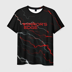 Футболка мужская Mirrors edge молнии, цвет: 3D-принт